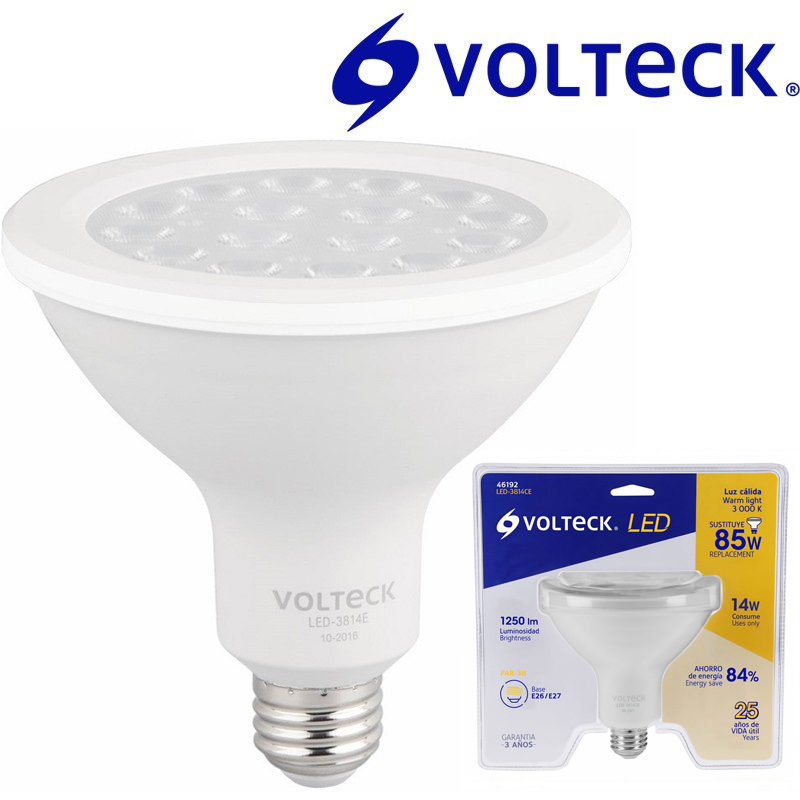 FOCO LED VOLTECK LUZ CALIDA PAR 38 14W = 85W 1250LM – MAFESA